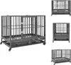vidaXL Hundekäfig mit Rollen Stahl 92x62x76 cm -  Produktbild-Vorschau 1