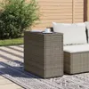 vidaXL Zahradní stolek se skleněnou deskou šedý 58x27,5x55 Náhled obrázku produktu 2