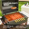 Kohlegrill mit Deckel, Warmhalterost, Aschefach, Produktbild-Vorschau 6