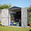 Metalen gereedschapsschuur 142 x 185 cm met metalen Productafbeelding-voorbeeld 9