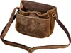 A brown leather messenger bag is shown against a white background. Podgląd zdjęcia produktu