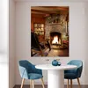 MuchoWow® Poster Brennendes Feuer in einem Kamin 90x120 cm Produktbild-Vorschau 5