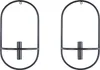 BELIANI Wandkerzenhalter 2er Set Schwarz Metall Oval Modern Produktbild-Vorschau 1