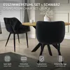 ML-Design 4er Set Esszimmerstuhl mit Rückenlehne, Schwarz, Produktbild-Vorschau 2