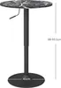 HOMCOM Table de bar ronde pour 2 personnes, noire, Ø 60 x Voir les images du produit 3