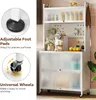 KOMFOTTEU kuchynská skrinka s 5 úrovňami, príborník so 4 Náhľad obrázku produktu 4