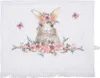 Clayre & Eef Gästehandtuch 40x66 cm Weiß Rosa Baumwolle Produktbild-Vorschau 1