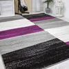 Teppich Geometrisches Kachel Muster Meliert kariert in Lila Produktbild-Vorschau 2
