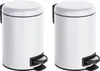 WENKO Kosmetik Treteimer Mod. Leman Weiß 3 L, 2er Set, Produktbild-Vorschau 1