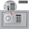A close-up view of a safe with a digital keypad and a keyhole, with a magnified inset showing the key and keypad detail. Produktbild-Vorschau