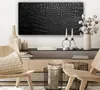 MuchoWow® - Leinwandbilder - Leder - Textur - Schwarz - Produktbild-Vorschau 7