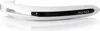 A white Acerbis Dual Road Handschutz with a black accent strip, shown in a studio setting with a white reflective background. Voir les images du produit