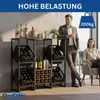 DanDiBo Getränkekistenregal 4 Kisten mit Ablage Schwarz Produktbild-Vorschau 5