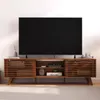 TV Lowboard RIAN mit 2 Schiebetüren für 75" TV Kastanien Produktbild-Vorschau 3
