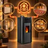 Pelletkachel THUNDER VAYNE-BLACK 13 kW met watermantel, Productafbeelding-voorbeeld 4