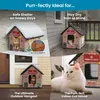 Beheiztes Katzenhaus für draußen wetterfest - Katzenhaus Produktbild-Vorschau 4
