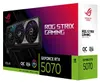The image shows the retail packaging of an ASUS ROG Strix GeForce RTX 5070 graphics card. Voir les images du produit