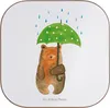 Mr. & Mrs. Panda Untersetzer Glas Bär Regenschirm - Weiß - Produktbild-Vorschau 1