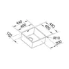 Lavello in acciaio inox Blanco CLARON 400-IF 440 x 440 mm Anteprima dell’immagine prodotto 3