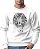 Sweatshirt Herren Aufdruck Löwe Boho Style Atzekenmuster Produktbild-Vorschau 1