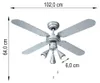 Deckenventilator 102cm + licht Bestron DLHB42S Produktbild-Vorschau 17