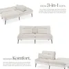 tectake® Schlafsofa, 3in1, 3-Sitzer, 6-fach verstellbare Produktbild-Vorschau 3