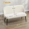 HOMCOM Sofa 2-Sitzer kleine Couch 127 cm mit Samtoptik, Produktbild-Vorschau 3