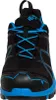 A close-up, front view of a black and blue Haix safety shoe. Náhľad obrázku produktu