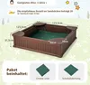 COSTWAY Kinder Sandkasten Holz, Sandbox 123,5x123,5x14cm Produktbild-Vorschau 5