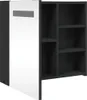 A product image of a black and white cabinet with shelves. Produktbild-Vorschau