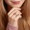 Ring Herzen aus Sterlingsilber Tricolor mit Zirkonia Produktbild-Vorschau 2