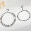 Armbandset voor koppels, Cubaanse ketting, verstelbaar, Productafbeelding-voorbeeld 2