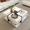 OKWISH Table Basse Carrée avec Espace de Rangement Sous Voir les images du produit 1