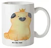 Mr. & Mrs. Panda Große Teetasse Mops Krone - Weiß - Produktbild-Vorschau 1