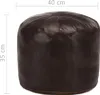 vidaXL Puf tmavě hnědý 40 x 35 cm Pravá kozí kůže Náhled obrázku produktu 3