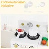 Kuchnia dla dzieci COSTWAY z lodówką, drewniana kuchnia do Podgląd zdjęcia produktu 4