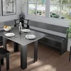 Banc d'angle Vicco Roman Noir 41.5x166.6cm, Model 40233 Voir les images du produit 5