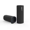 Two black cylindrical speakers on a white background. One speaker is standing upright, and the other is lying on its side. Náhled obrázku produktu