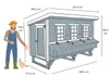 Hühnerstall XL EZ Chicken Home Grau, 3,78 m² - Wetterfest, Produktbild-Vorschau 3