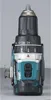 A close-up, front-facing view of a cordless drill. Produktbild-Vorschau