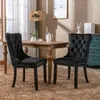 Set van 2 fluweleetstoelen voor de eetkamer, met hoge Productafbeelding-voorbeeld 2