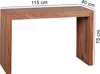 FineBuy Konzolový stôl z masívneho dreva 115x40x75 cm Náhľad obrázku produktu 3