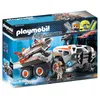 The image shows the packaging of a Playmobil Spy Team Battle Truck toy set, featuring the toy in action with figures and accessories. Produktbild-Vorschau