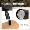 ZMH Deckenleuchte Schwarz Deckenstrahler 2 Flammig Holz Produktbild-Vorschau 7
