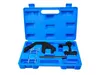 A blue plastic toolbox containing various black metal automotive tools. Anteprima dell’immagine prodotto