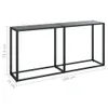 vidaXL Konsolentisch Schwarz 160x35x75,5 cm Hartglas Produktbild-Vorschau 12