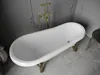 Mexen Retro volně stojící vana 170 x 75 cm, Bílá, Zlaté Náhled obrázku produktu 3