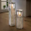 Windlichtsäule Shabby-Charme groß 70cm Holz & Glas Produktbild-Vorschau 5