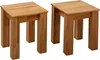 Krok Wood 2x Hocker Bonn aus Massivholz in Buche 35x35x45 Produktbild-Vorschau 1