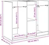 vidaXL Golf Schrank Uni Weiß 102 x 45 x 85,5 cm Produktbild-Vorschau 8